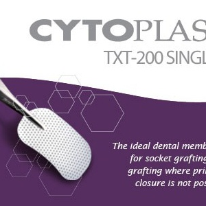 thumbnail interactive-video image 1 of Osteogenics Cytoplast TXT-200 Non-Resorbable Dental Membrane, 12mm X 24mm, For Implants (Single) 1 of 5